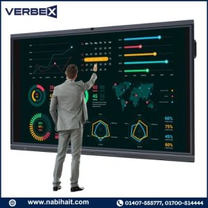 Verbex VT-IFP65AWT 65-inch Smart Interactive Flat Panel Board 4k UHD For Teaching and Meeting Room with OPS PC (Android + Windows 10)