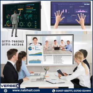 Verbex VT-IFP75AWT 75-inch Smart Interactive Flat Panel Board 4k UHD For Teaching and Meeting Room with OPS PC (Android + Windows 10)